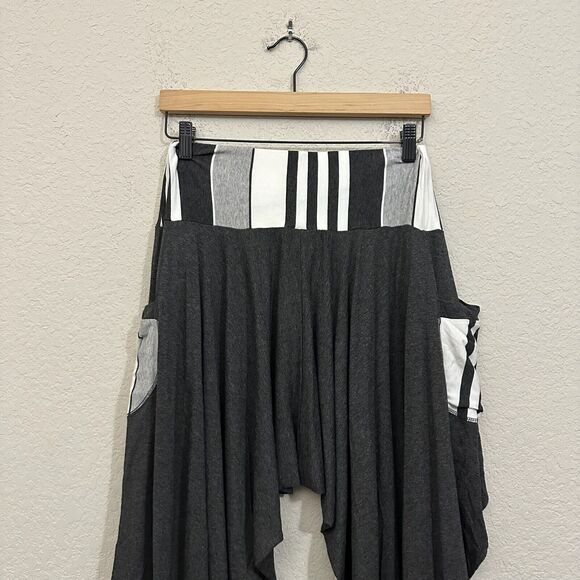 ETERNAL MODE Lotus Pants Heather Gray High Rise Stretch Asymmetric NWOT - Picture 9 of 16